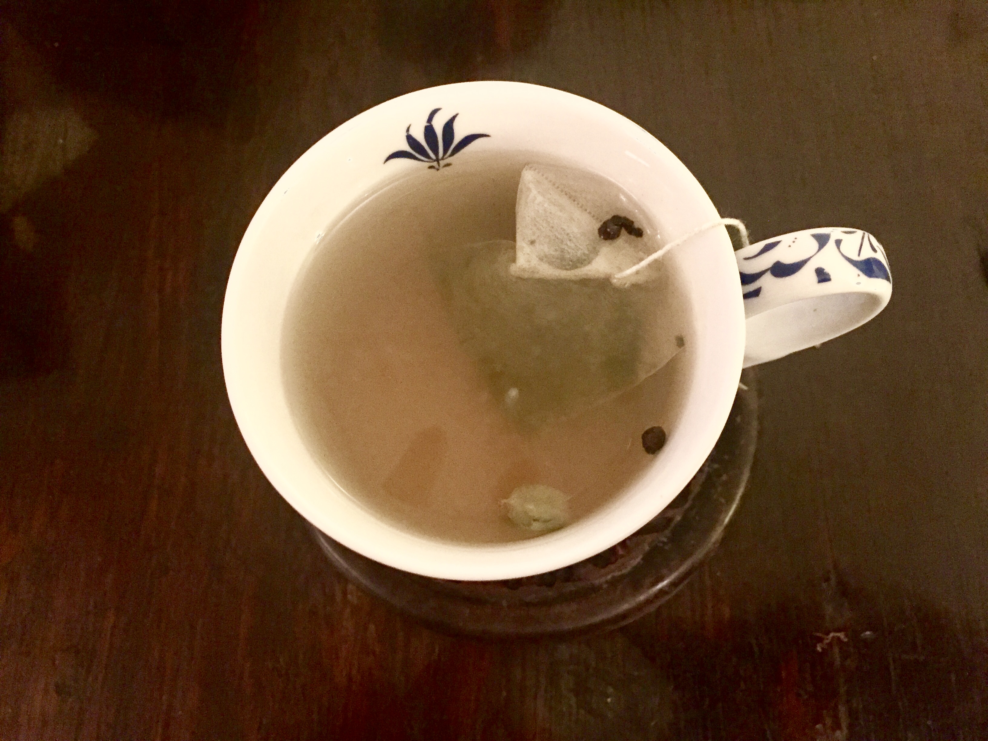 Matcha Green Tea with cardamom, cloves & black pepper corn.