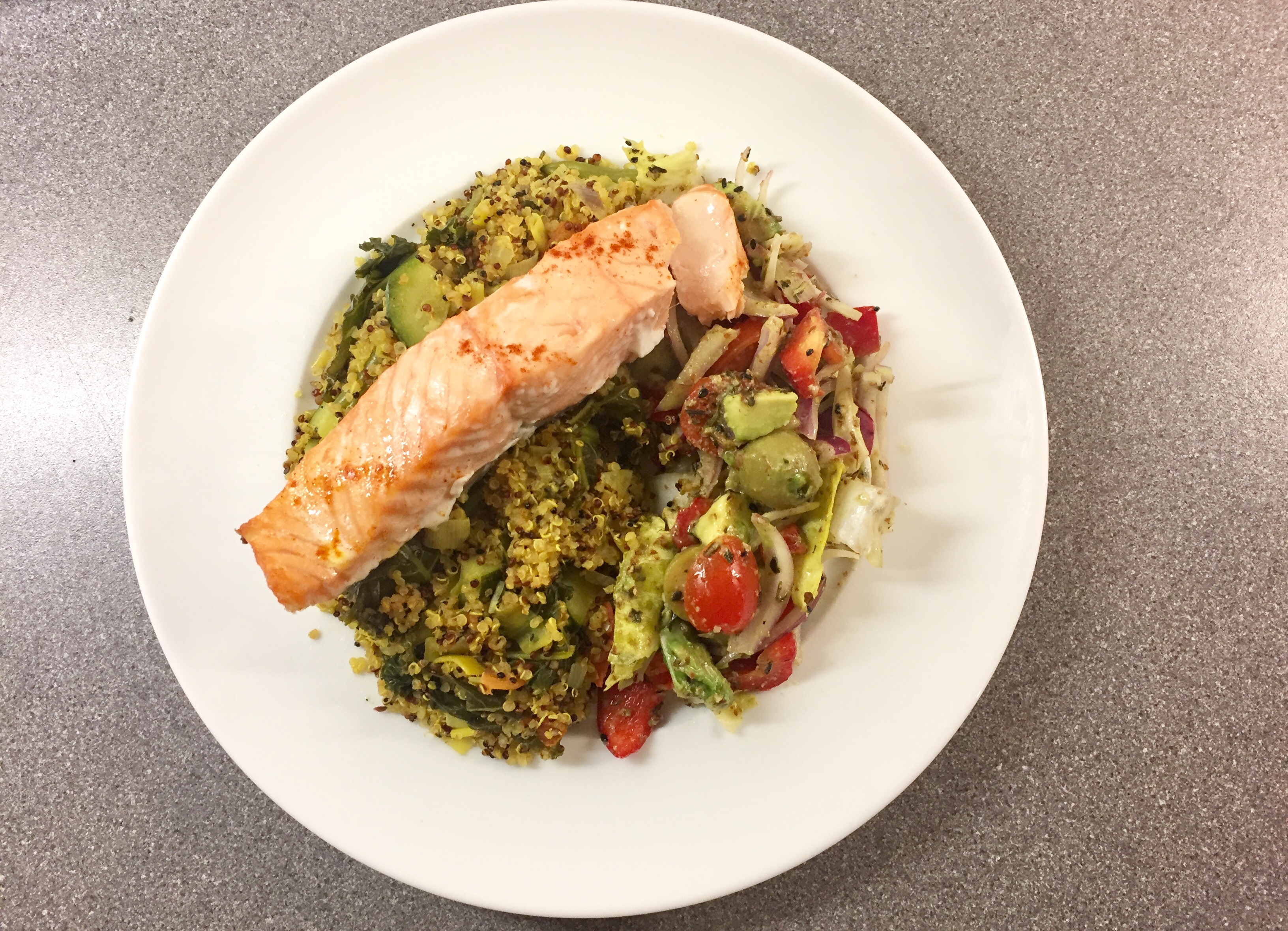 Roast ‘Organic’ Salmon Dinner