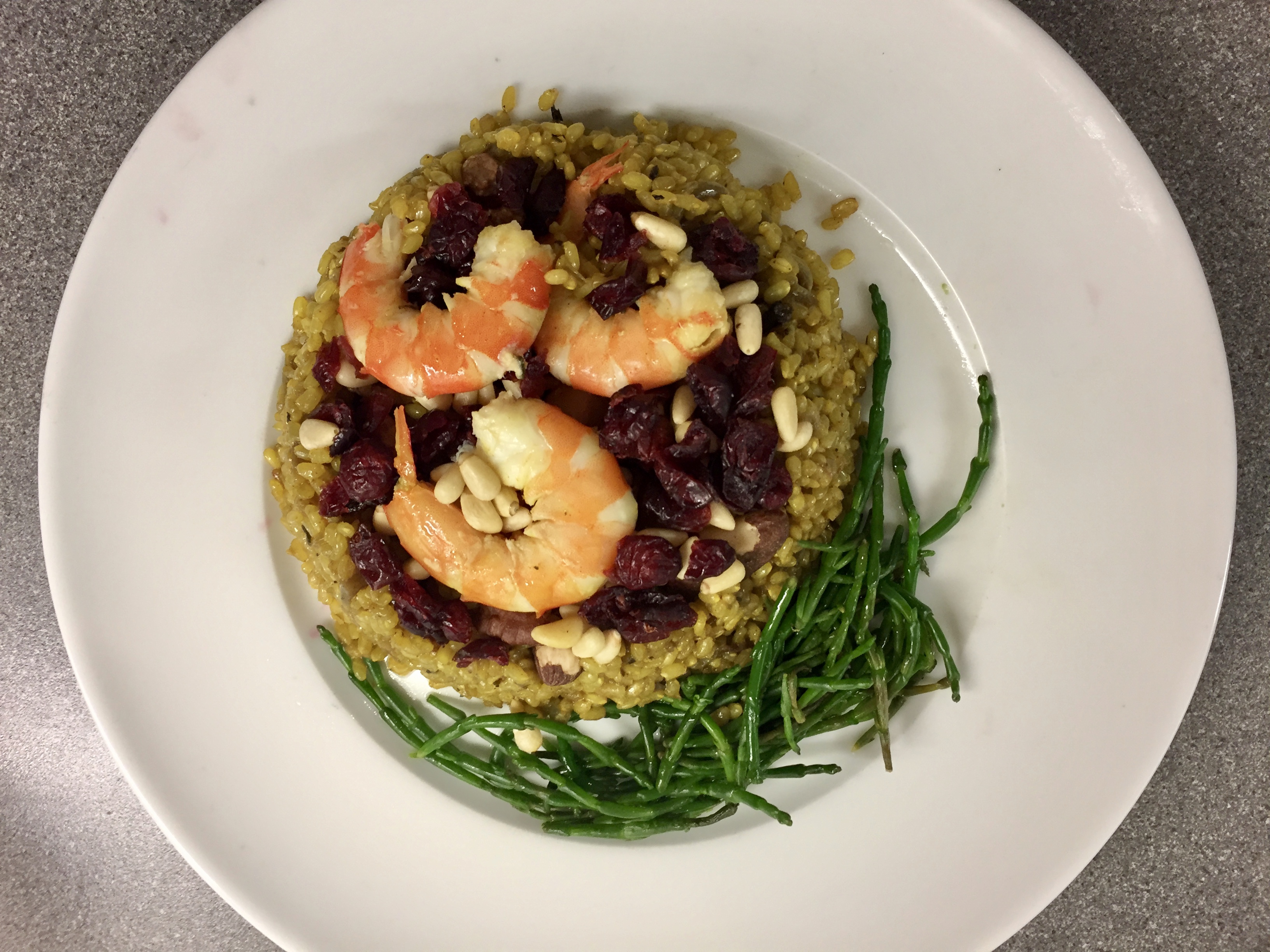 Shrimps,Organic Brown Rice, Cranberry & Nuts