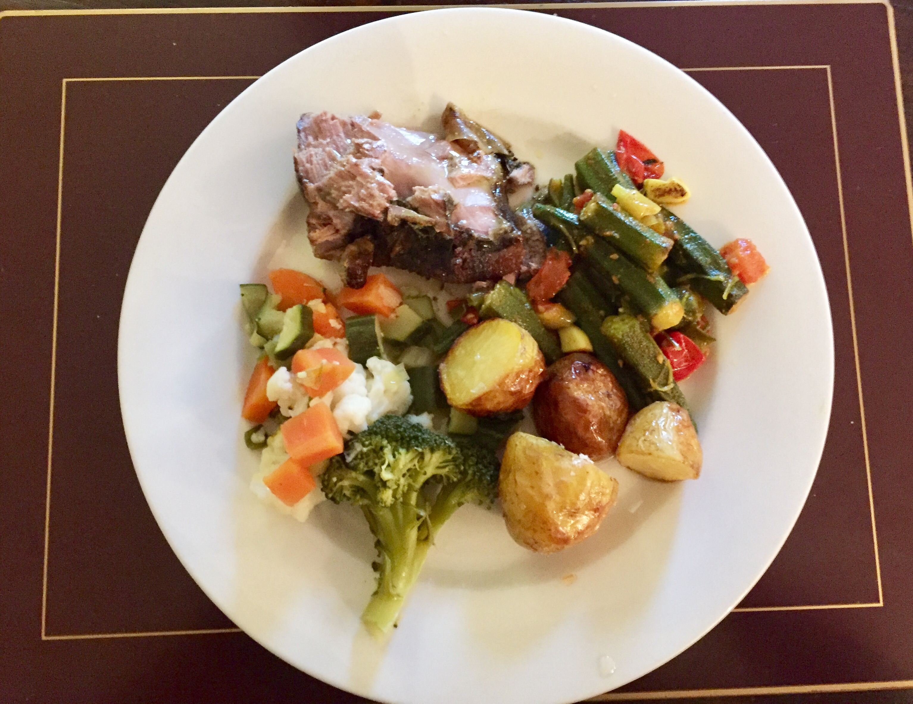 Sunday Roast Lamb,Potatoes & Vegetables.
