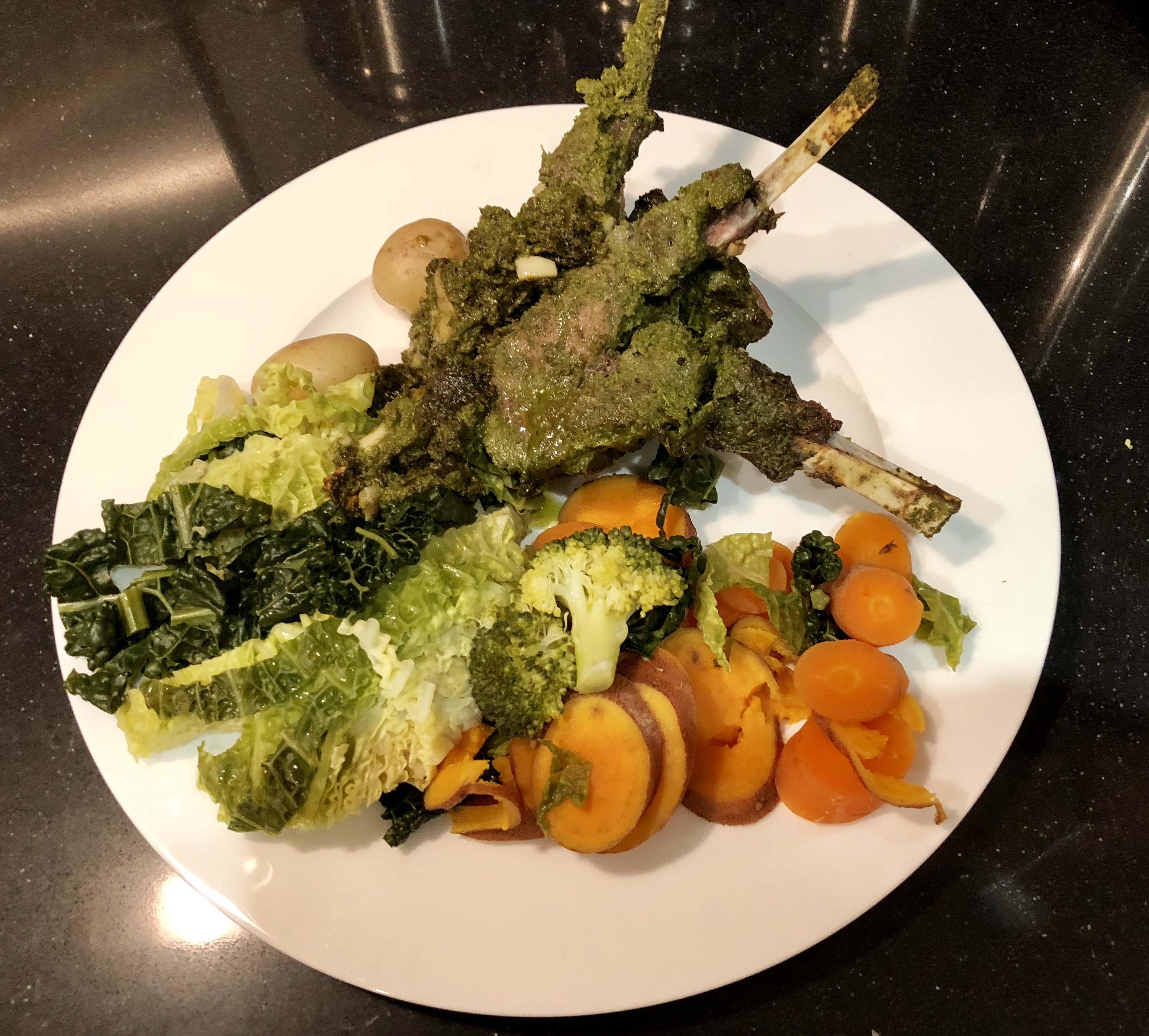 Keto. Lamb & Veggie Dinner.